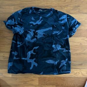 Polo blue camo pocket tee size XL